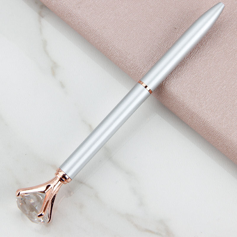 Bolígrafo de Metal, regalo para estudiantes, bolígrafo de diamante, bolígrafo publicitario de cristal creativo
