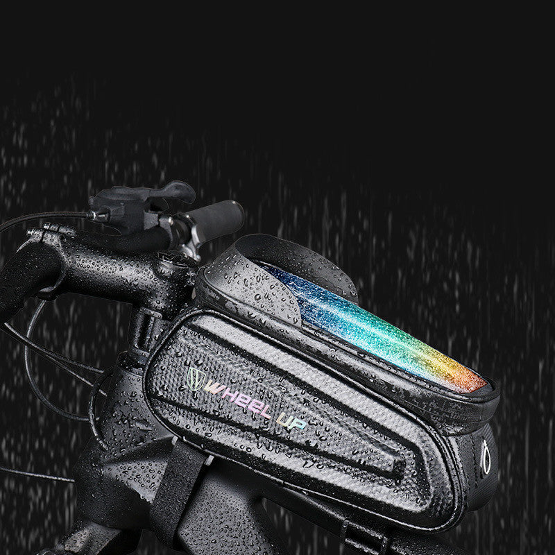 Sac de vélo à coque rigide à roulettes, sacoche de faisceau avant pour téléphone portable, écran tactile, sac de Tube supérieur, sac de selle, équipement d'équitation