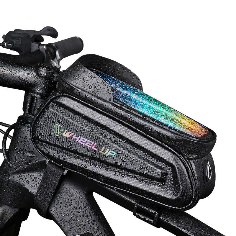 Sac de vélo à coque rigide à roulettes, sacoche de faisceau avant pour téléphone portable, écran tactile, sac de Tube supérieur, sac de selle, équipement d'équitation
