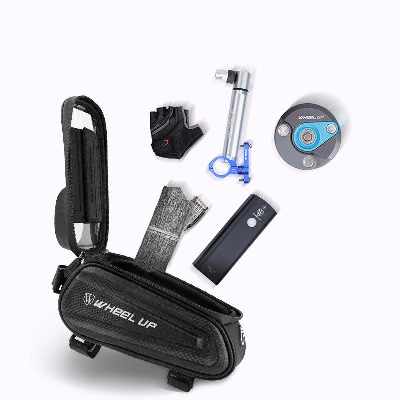Sac de vélo à coque rigide à roulettes, sacoche de faisceau avant pour téléphone portable, écran tactile, sac de Tube supérieur, sac de selle, équipement d'équitation
