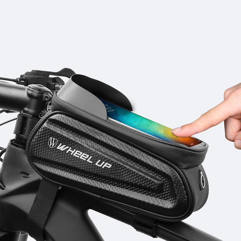 Sac de vélo à coque rigide à roulettes, sacoche de faisceau avant pour téléphone portable, écran tactile, sac de Tube supérieur, sac de selle, équipement d'équitation