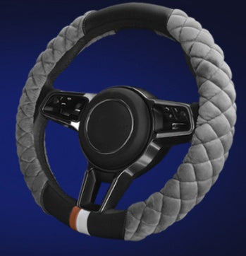 Housse de volant en peluche pour voiture