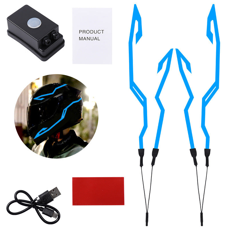 Casque de moto barre lumineuse étanche casque barre lumineuse peut être collé barre lumineuse casque lumineux