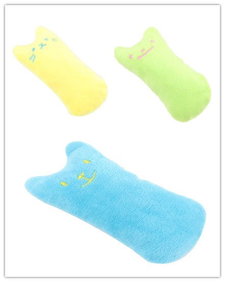 Jouets interactifs en forme d'herbe à chat pour chat, oreiller, jouet interactif, fournitures pour animaux de compagnie, pouce, peluche, dents, morsure, menthe, accessoires pour chat
