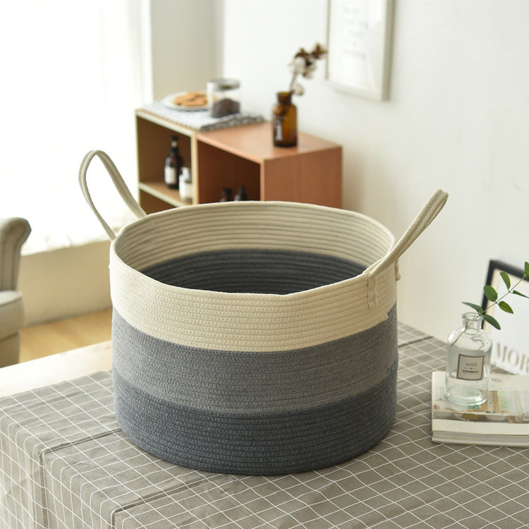 Panier de rangement en corde de coton, panier de rangement en corde de coton, jouets, articles divers, panier de rangement pour le linge