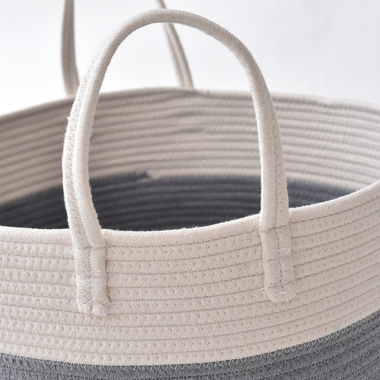 Panier de rangement en corde de coton, panier de rangement en corde de coton, jouets, articles divers, panier de rangement pour le linge