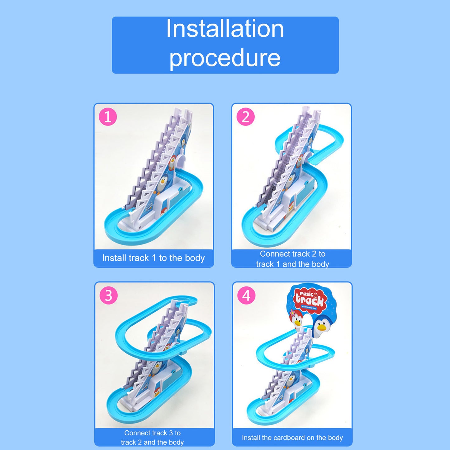 Pequeño Pato Subiendo Escaleras Juguete Pequeño Pingüino Escalera Automática Luz
