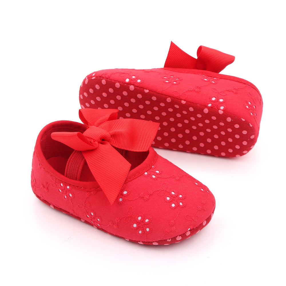 Chaussures de princesse à nœud mignon, chaussures pour bébé