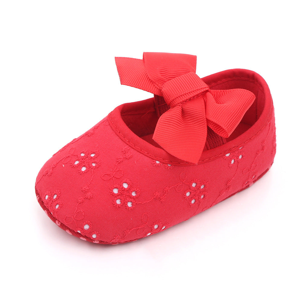 Chaussures de princesse à nœud mignon, chaussures pour bébé