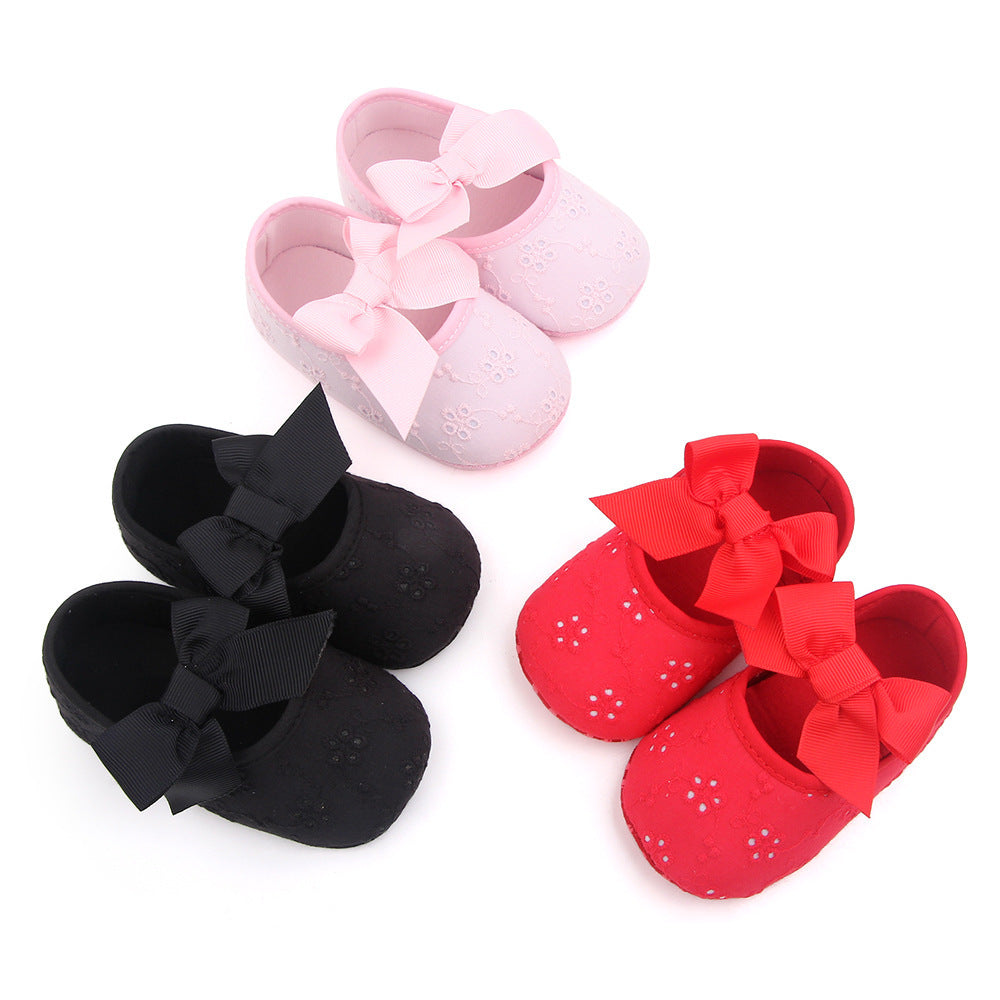 Chaussures de princesse à nœud mignon, chaussures pour bébé