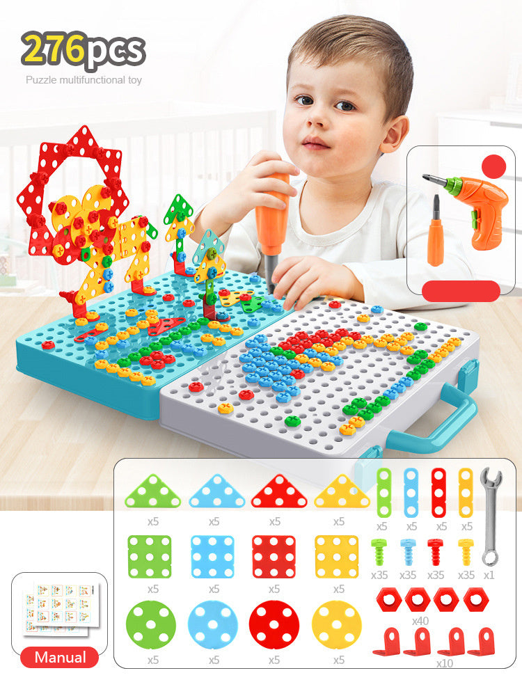 Tournevis pour enfants, jouet, perceuse électrique, assemblage et démontage pratiques, boîte à outils, Puzzle pour bébé