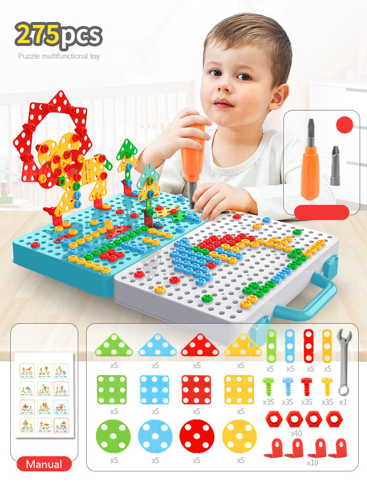 Tournevis pour enfants, jouet, perceuse électrique, assemblage et démontage pratiques, boîte à outils, Puzzle pour bébé