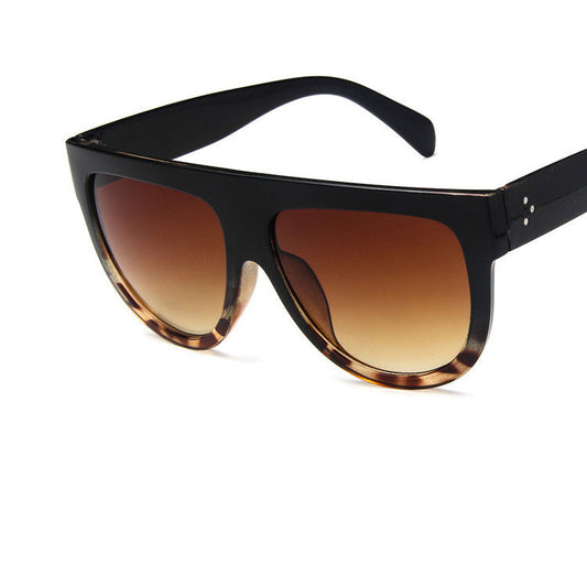 Gafas de sol planas de gran tamaño para mujer, gafas de sol Retro con forma de escudo, diseño de marca Luxy, gafas de sol con remaches y marco grande, gafas para mujer UV400