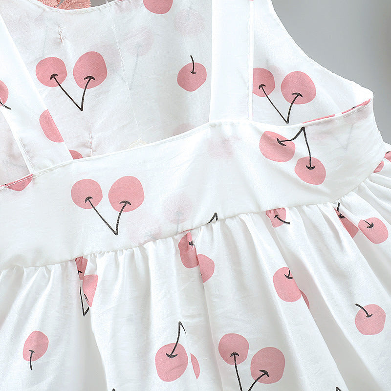Robe cerise pour bébé fille
