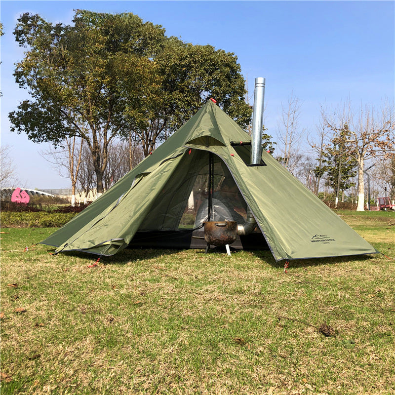Tente de camping super légère pour 3 à 4 personnes, grande tente pyramidale, sac à dos