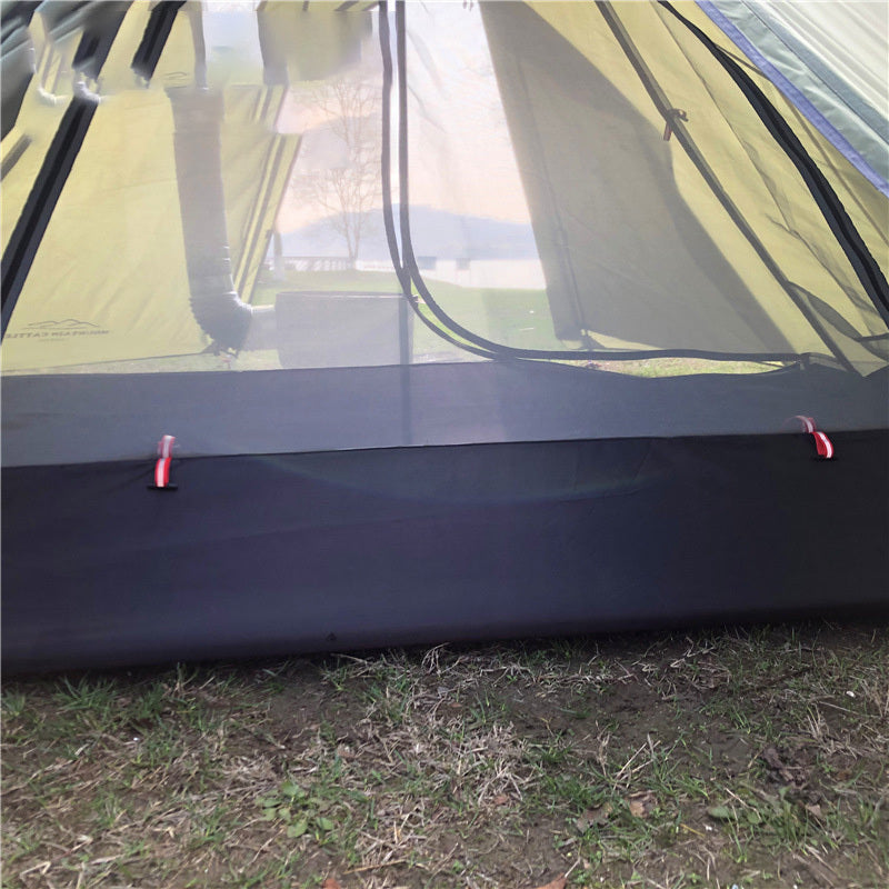 Tente de camping super légère pour 3 à 4 personnes, grande tente pyramidale, sac à dos