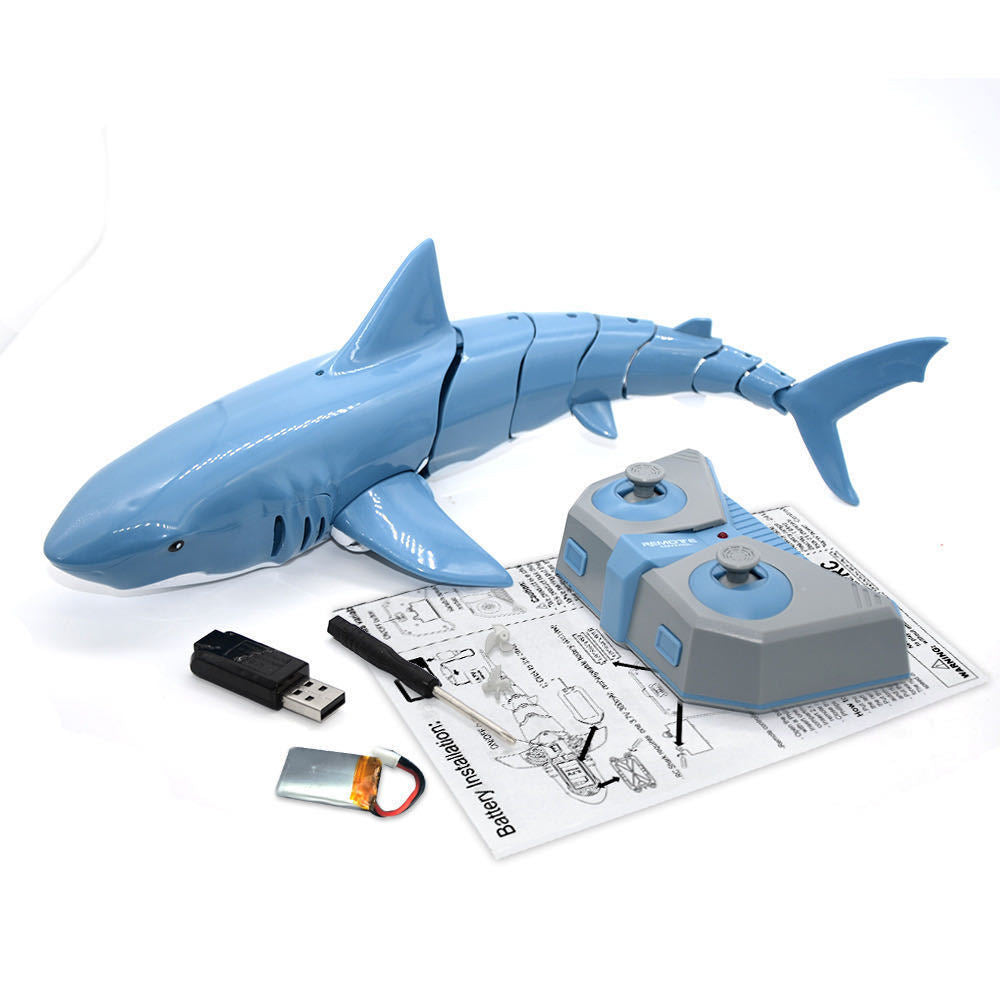 Requin télécommandé 2.4G, poisson télécommandé, jouets pour enfants, jouets d'eau d'été