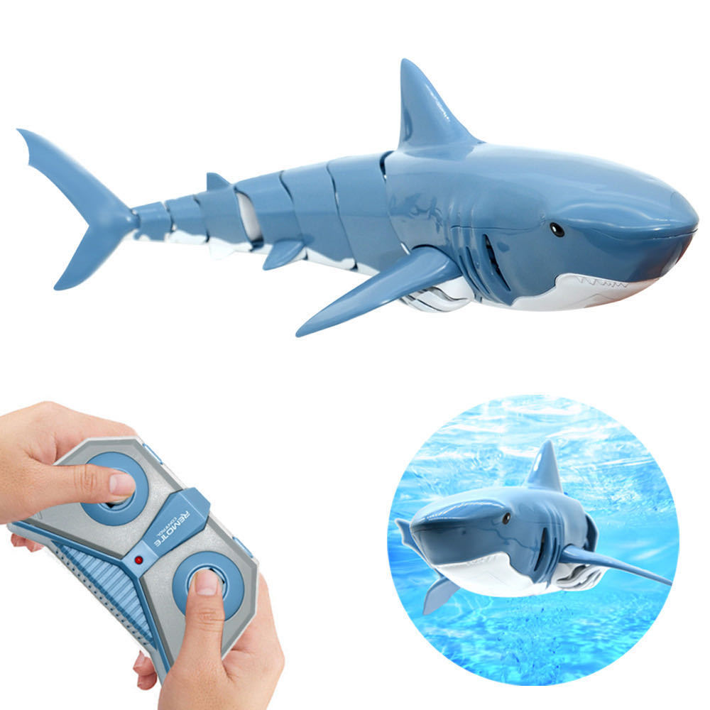 Requin télécommandé 2.4G, poisson télécommandé, jouets pour enfants, jouets d'eau d'été