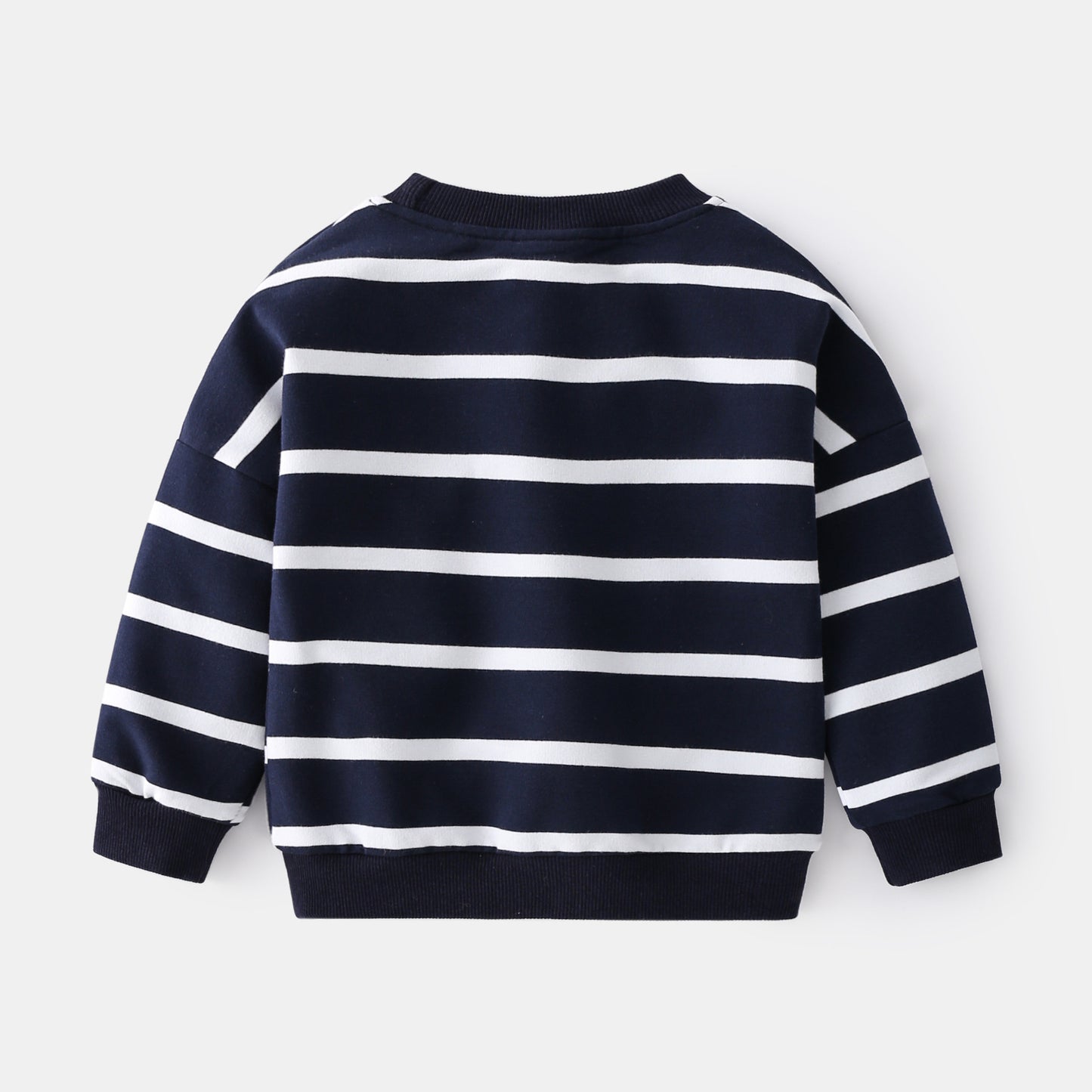 Printemps garçons rayé pull décontracté col rond pull pull coton