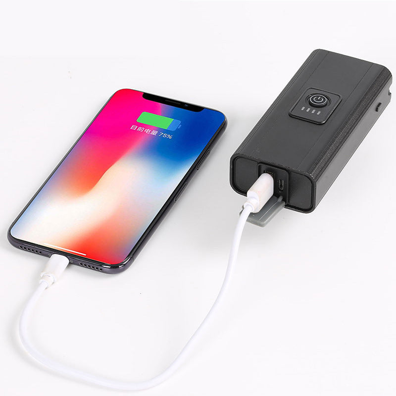 Lampe d'extérieur étanche rechargeable par USB, affichage de la puissance, lumière d'équitation nocturne en montagne