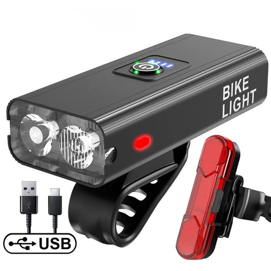 Lampe d'extérieur étanche rechargeable par USB, affichage de la puissance, lumière d'équitation nocturne en montagne