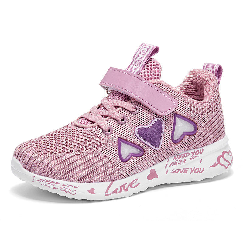 Zapatos informales, zapatillas de deporte ligeras de malla, moda de verano para niños, Tenis bonitos, calzado deportivo con dibujos animados para mujer, calcetín para correr