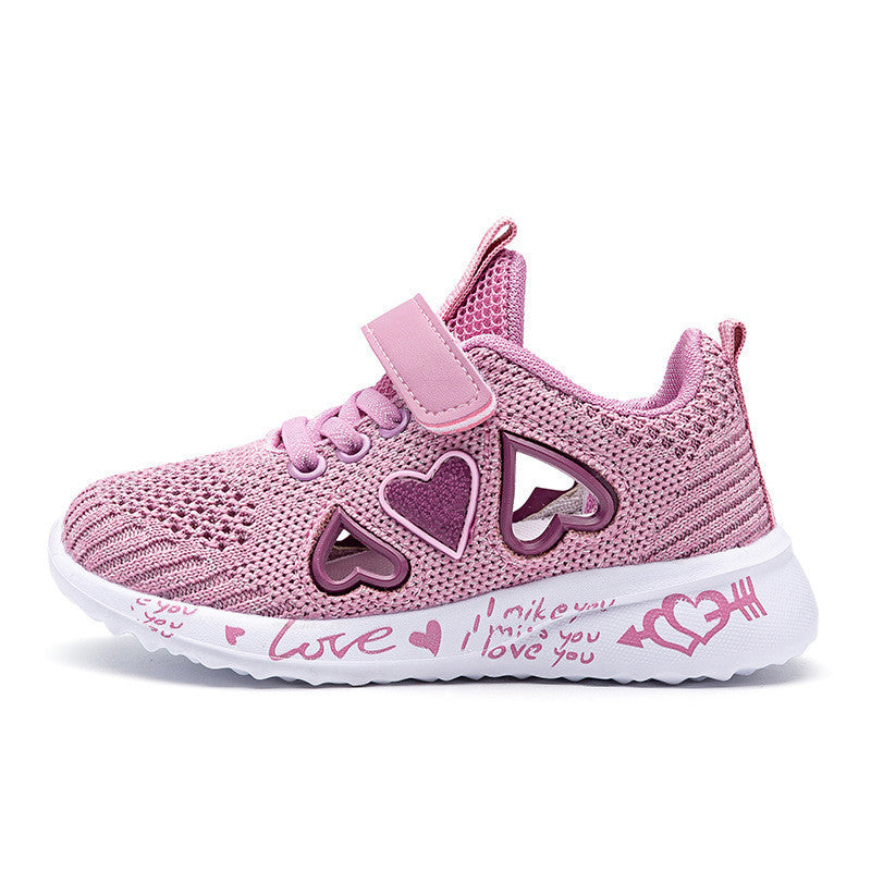 Zapatos informales, zapatillas de deporte ligeras de malla, moda de verano para niños, Tenis bonitos, calzado deportivo con dibujos animados para mujer, calcetín para correr