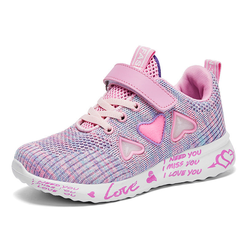 Zapatos informales, zapatillas de deporte ligeras de malla, moda de verano para niños, Tenis bonitos, calzado deportivo con dibujos animados para mujer, calcetín para correr