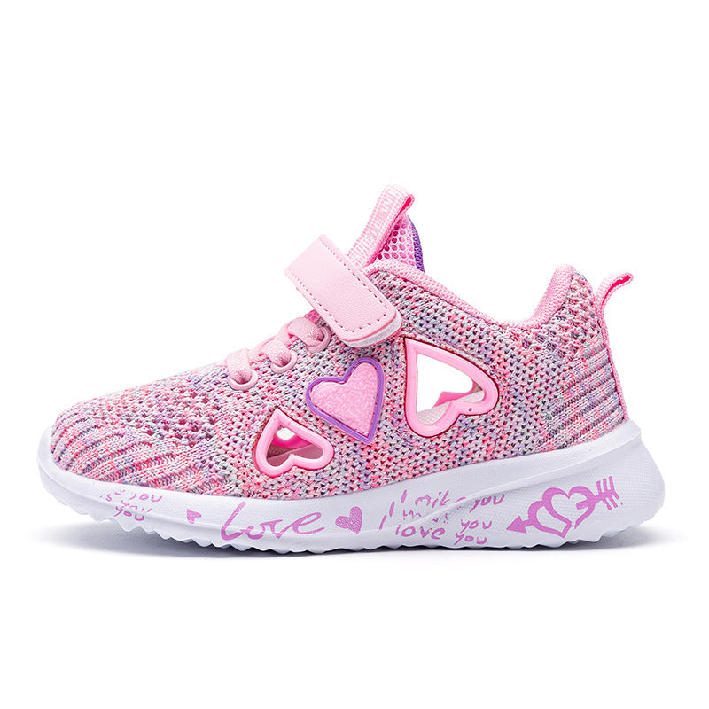 Zapatos informales, zapatillas de deporte ligeras de malla, moda de verano para niños, Tenis bonitos, calzado deportivo con dibujos animados para mujer, calcetín para correr