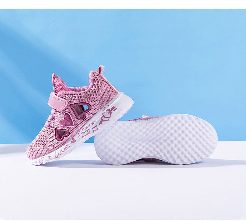 Zapatos informales, zapatillas de deporte ligeras de malla, moda de verano para niños, Tenis bonitos, calzado deportivo con dibujos animados para mujer, calcetín para correr