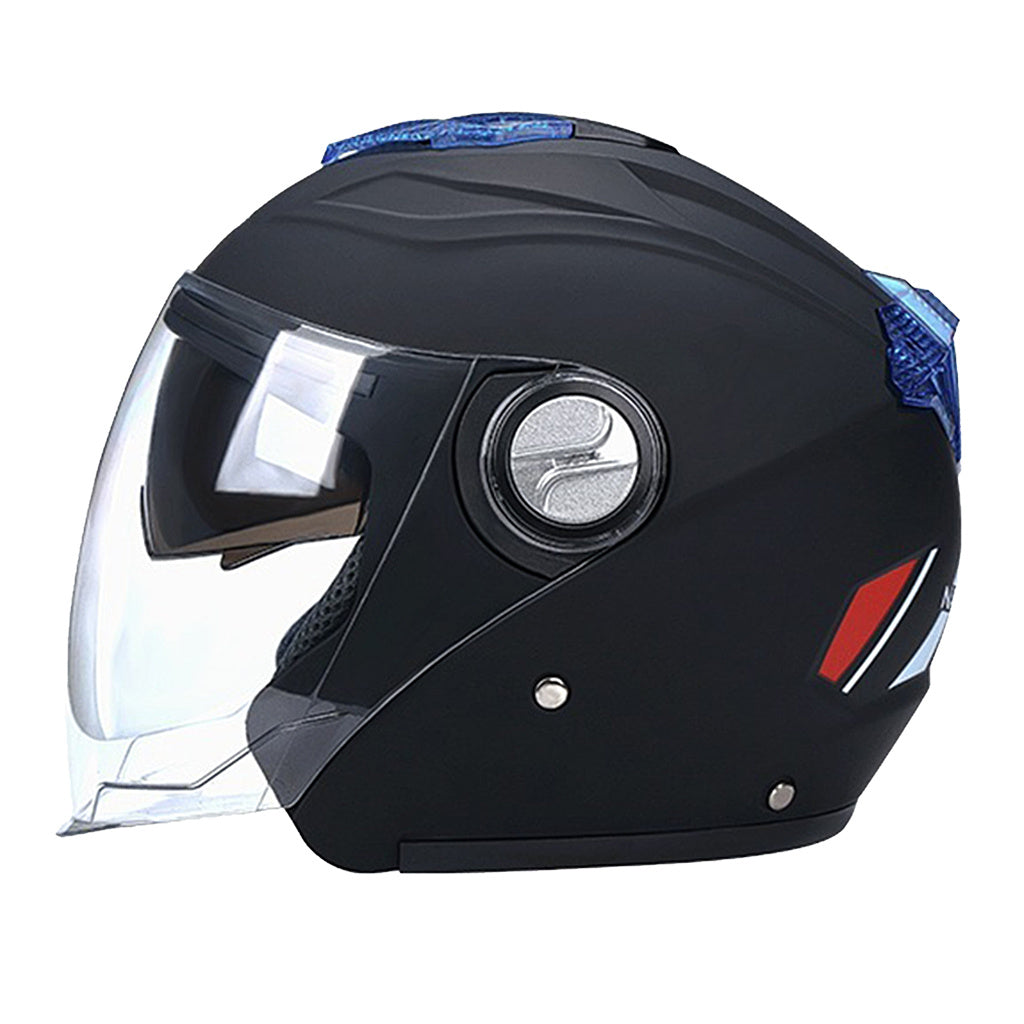 Two-Mirror Electric Bicycle Helmet Men And Women Warm And Cold Winter Riding Cap Battery Car Four Seasons Half Helmet