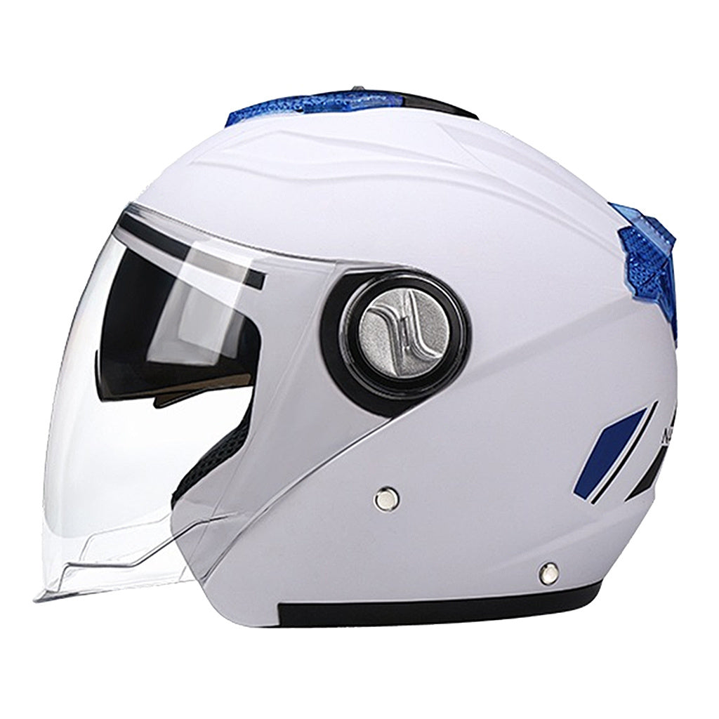 Two-Mirror Electric Bicycle Helmet Men And Women Warm And Cold Winter Riding Cap Battery Car Four Seasons Half Helmet