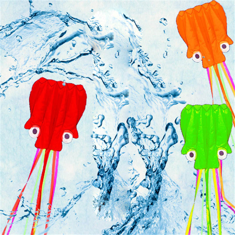 Grand cerf-volant poulpe 3D de 4M avec ligne de poignée, jeu d'été en plein air pour enfants, logiciel de cascade professionnel, cerf-volant de plage puissant, jouet pour enfants