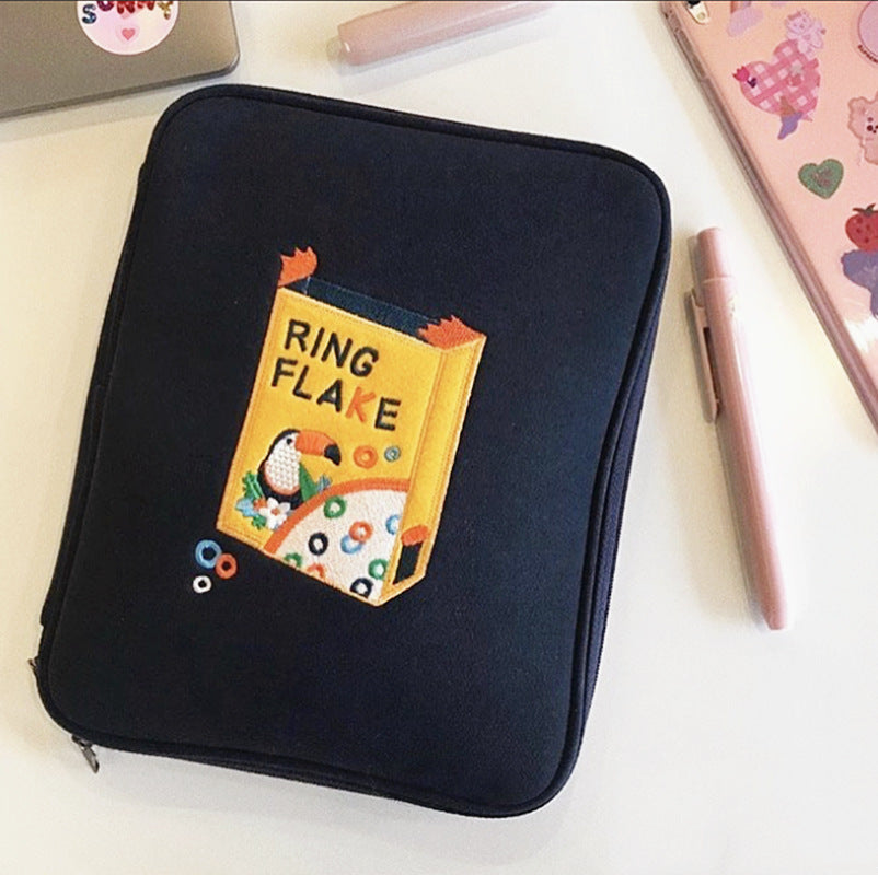 Compatible avec Apple, coréen broderie Toast iPad tablette ordinateur portable Liner sac 11 pouces 13 pouces sac de rangement numérique portable
