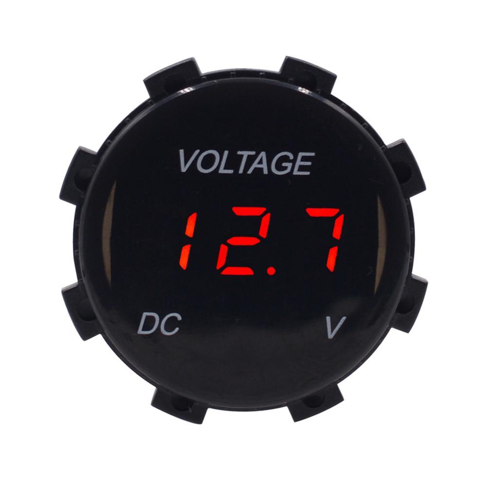 Voltmètre à affichage numérique pour Automobile, Instrument d'affichage de lentille Led étanche pour moto