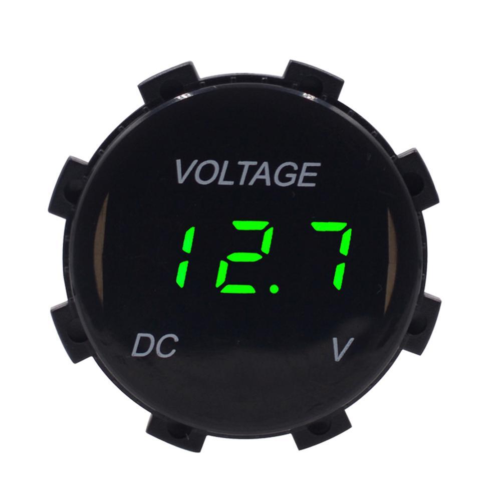 Voltmètre à affichage numérique pour Automobile, Instrument d'affichage de lentille Led étanche pour moto