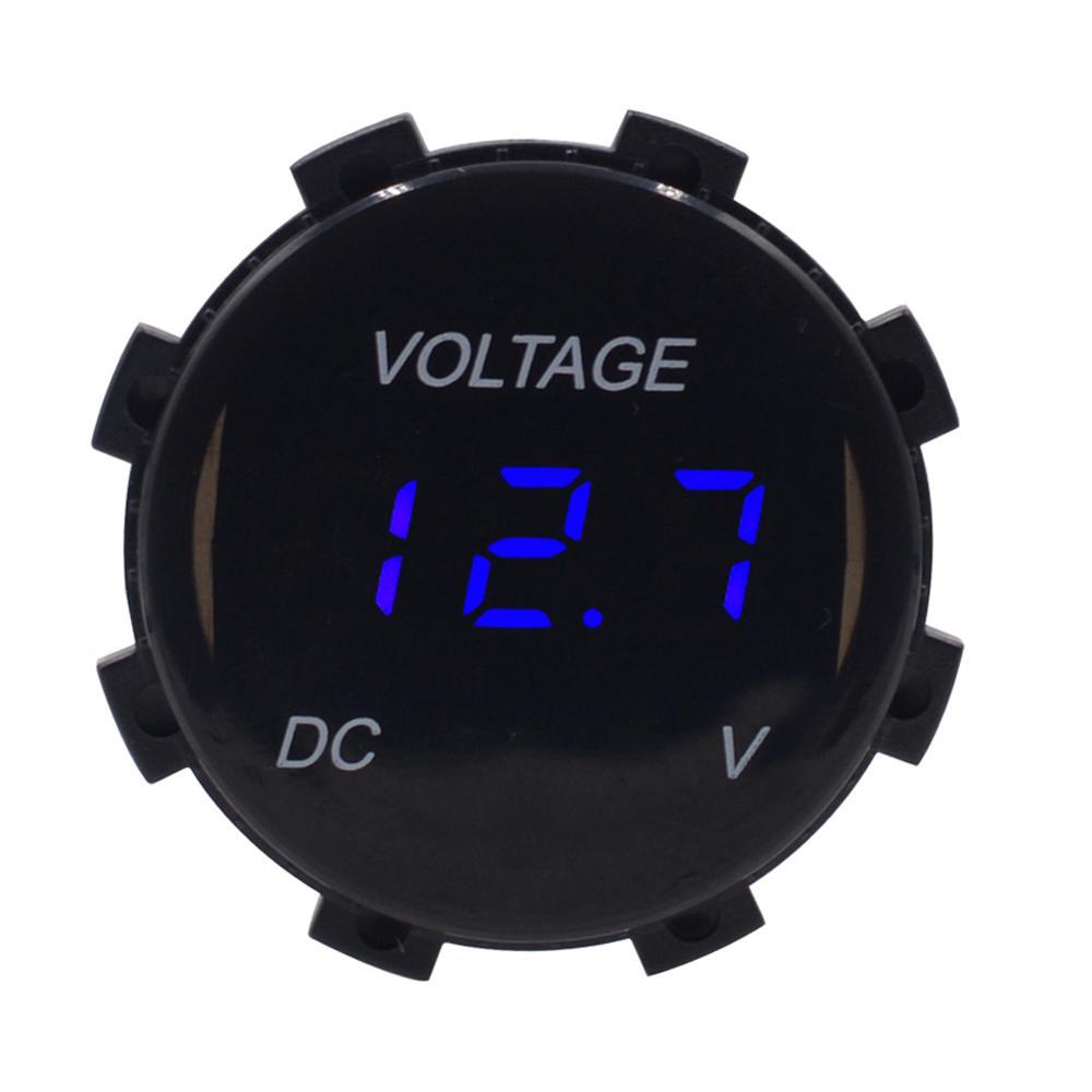 Voltmètre à affichage numérique pour Automobile, Instrument d'affichage de lentille Led étanche pour moto
