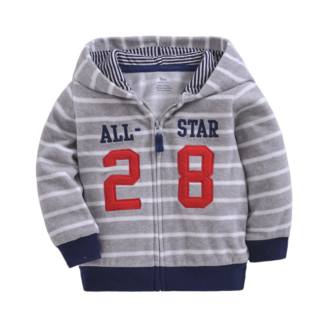 Vestes à capuche avec fermeture éclair imprimées en forme de cœur, vêtements d'extérieur chauds à manches longues pour filles, vêtements pour enfants