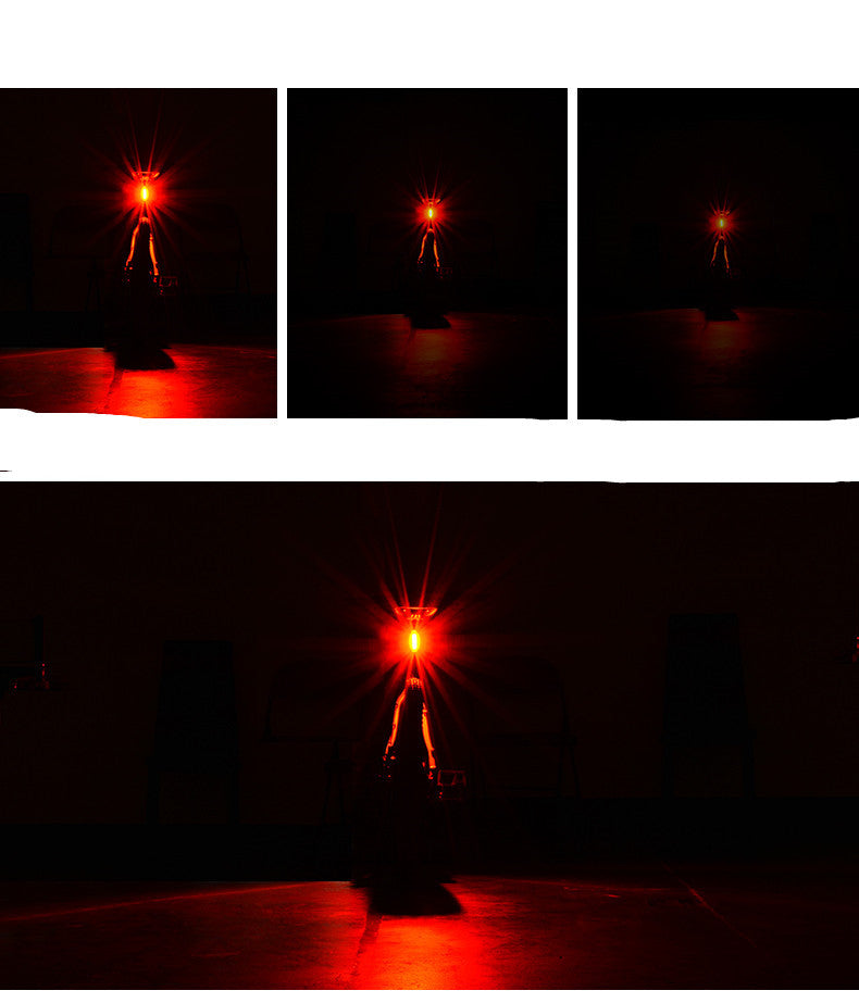 Feu arrière de vélo de montagne, voyant d'avertissement de charge USB