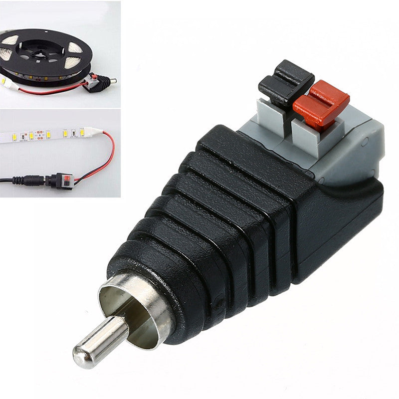 Mayitr-conector RCA de altavoz, Cable Universal AV a Audio macho, adaptador RCA, Conector de prensa, Cable de Audio, 1 ud.