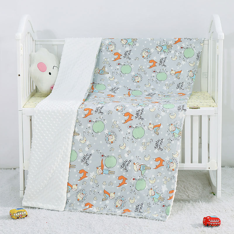Couvertures de bébé de dessin animé pour enfants, couvertures à pois, couvertures, poussettes, couvertures