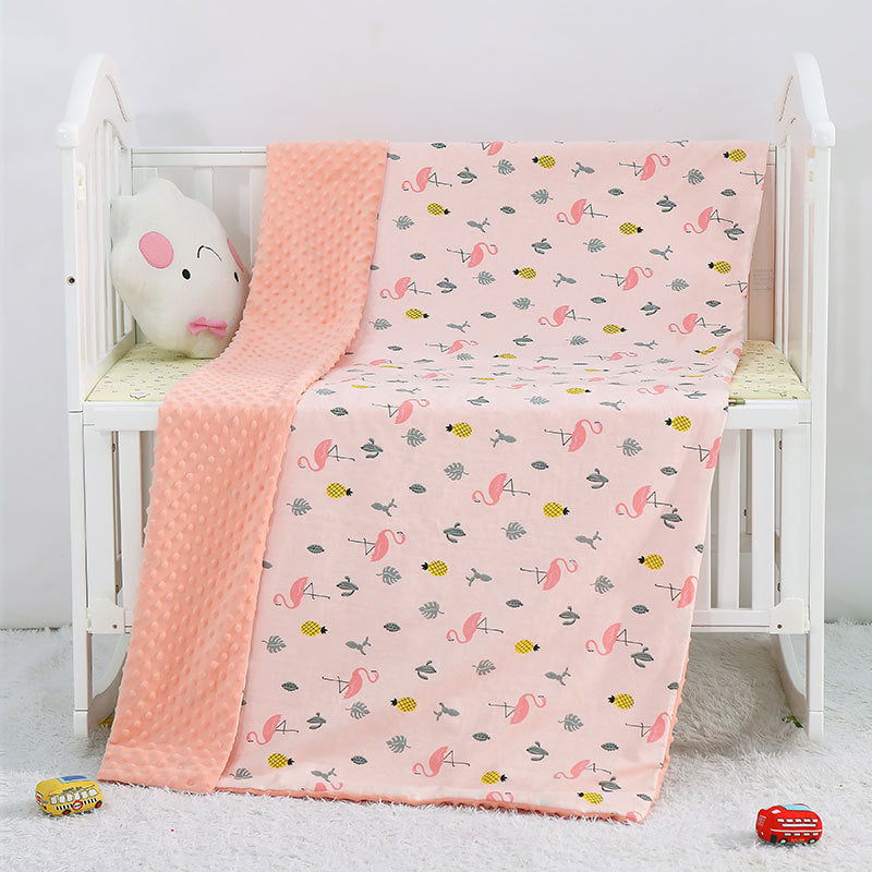 Couvertures de bébé de dessin animé pour enfants, couvertures à pois, couvertures, poussettes, couvertures