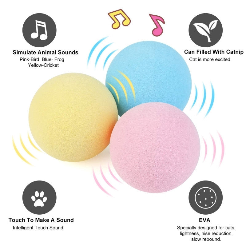 Jouets intelligents pour chats, balle interactive, herbe-aux-chats, jouet, balle de jeu