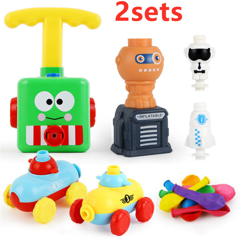 Power Balloon Launch Tower Toy Puzzle  Education Inertia Air Power Balloon Car Science Experimen Toy For Children Gift