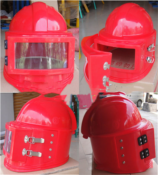 Oxygen-Supply Sandblasting Helmet, Thermostat, One-Piece Sandblasting Helmet