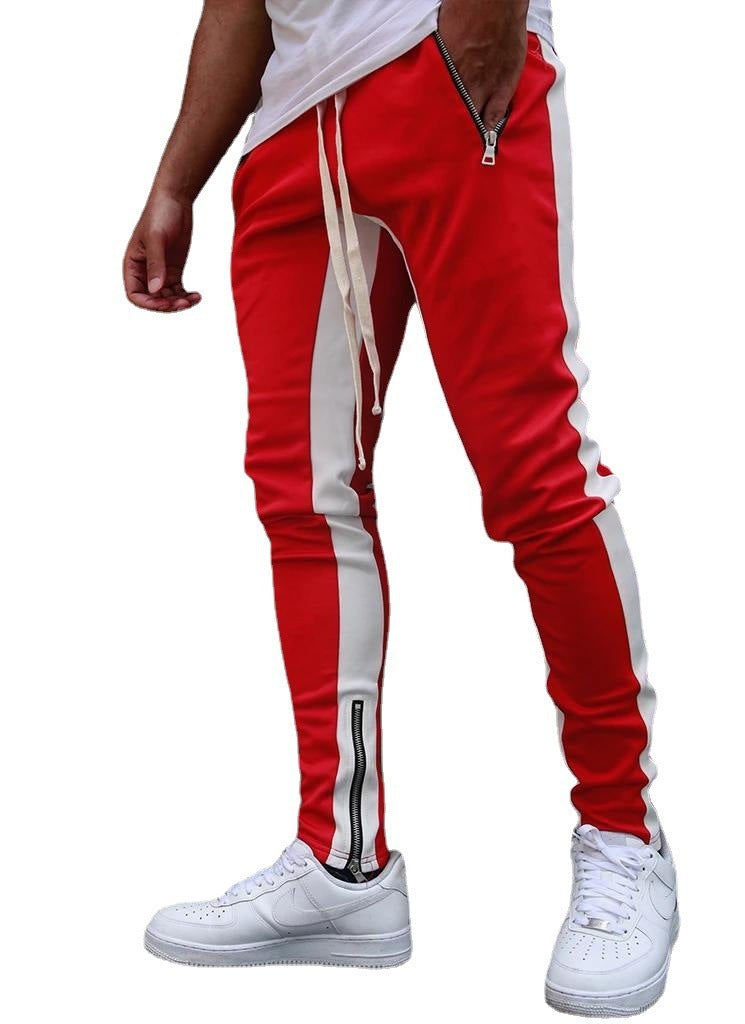 Nouveau pantalons décontractés autonome souhait AliExpress Style chaud pantalons de sport pour hommes Hit couleur coton pantalon droit
