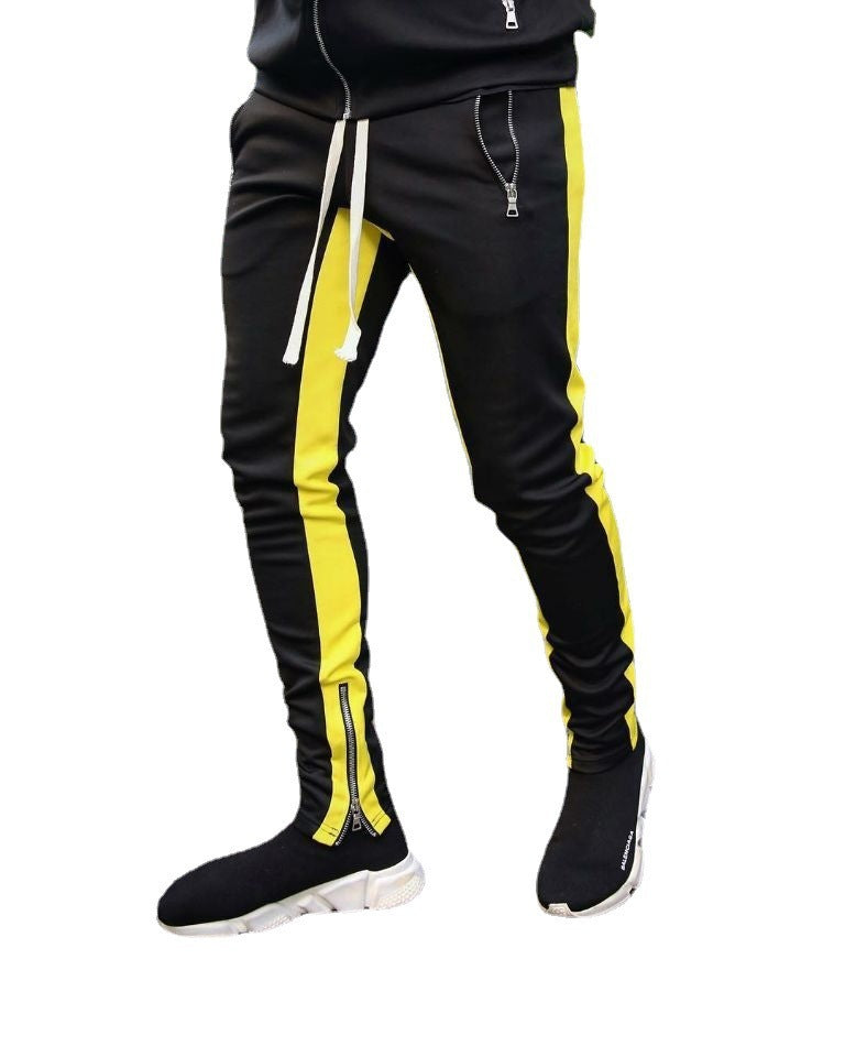 Nouveau pantalons décontractés autonome souhait AliExpress Style chaud pantalons de sport pour hommes Hit couleur coton pantalon droit