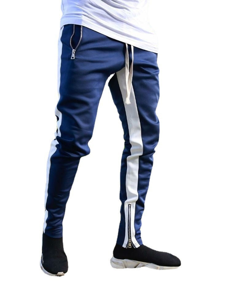 Nouveau pantalons décontractés autonome souhait AliExpress Style chaud pantalons de sport pour hommes Hit couleur coton pantalon droit