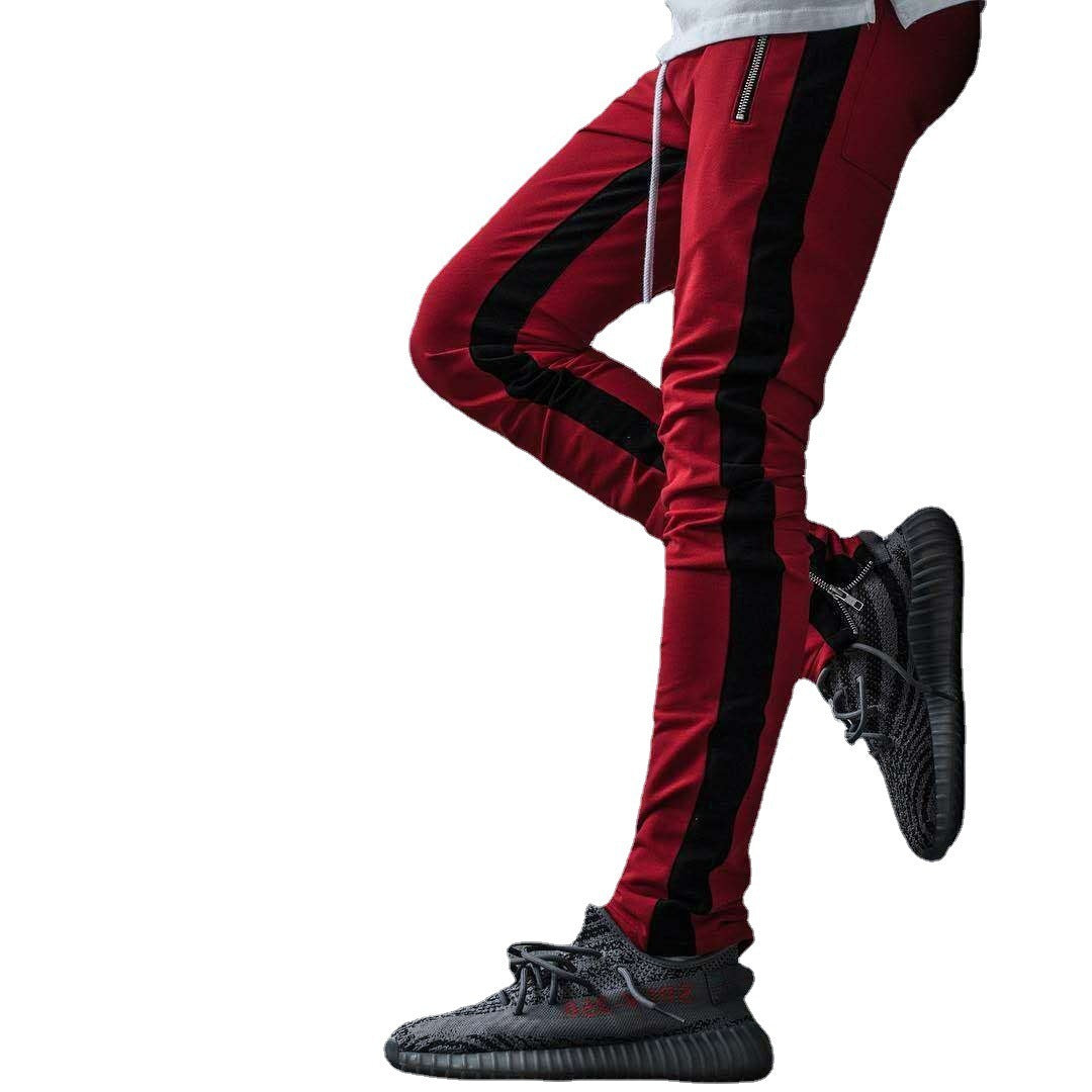 Nouveau pantalons décontractés autonome souhait AliExpress Style chaud pantalons de sport pour hommes Hit couleur coton pantalon droit