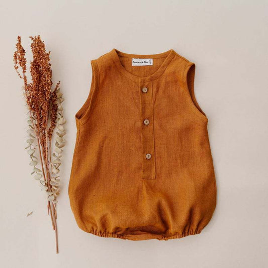 Combinaison d'escalade pour bébé, vêtements pour nouveau-nés, vêtements pour bébé, vêtements Kha en coton et chanvre, vêtements une pièce pour garçons